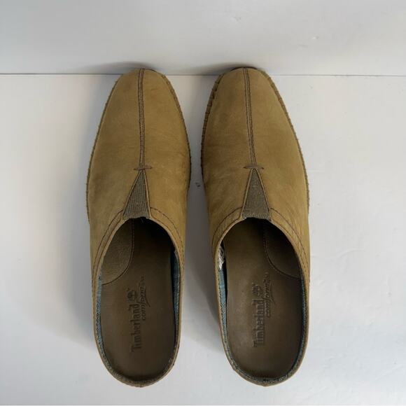 Timberland Comforia Suede Leather Mules Clogs Women's Size 6.5 tan - Picture 6 of 9